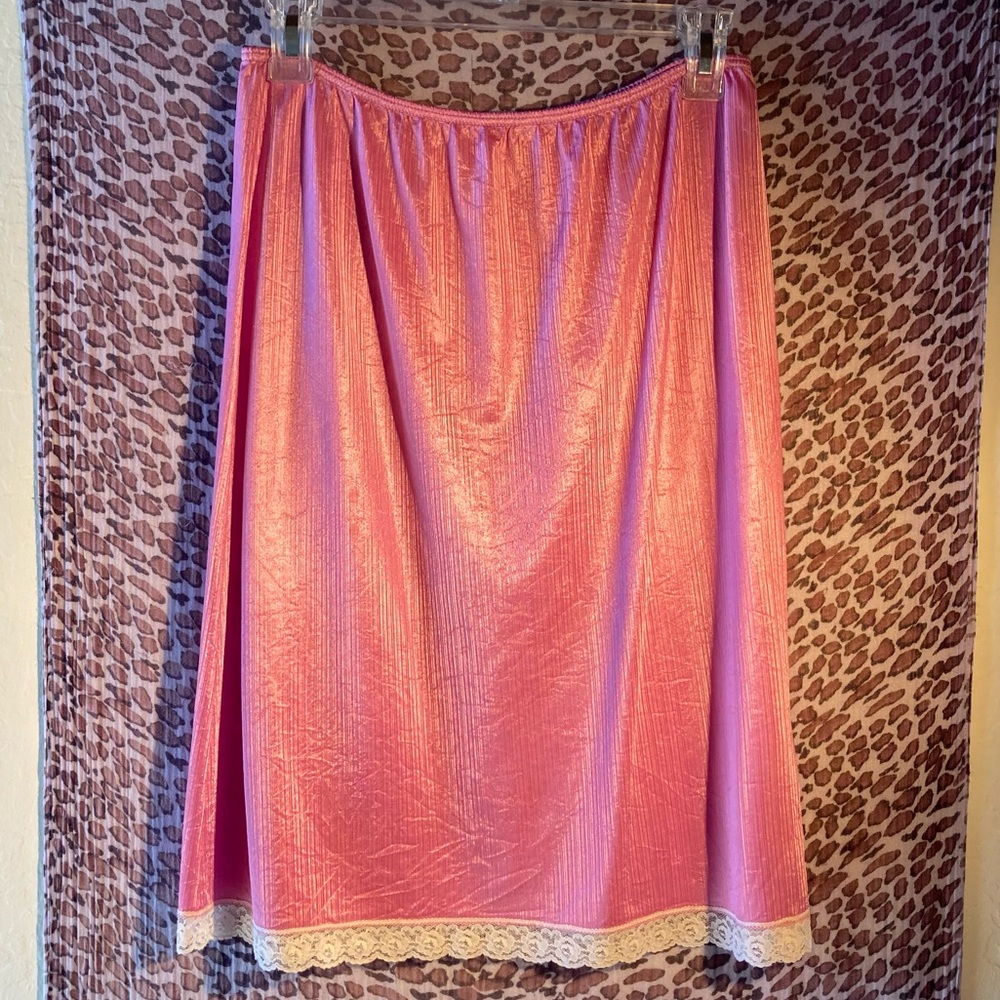 Pink slip skirt